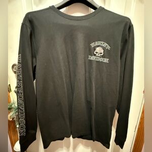 Harley-Davidson Men’s Black Skull Long Sleeve Tee